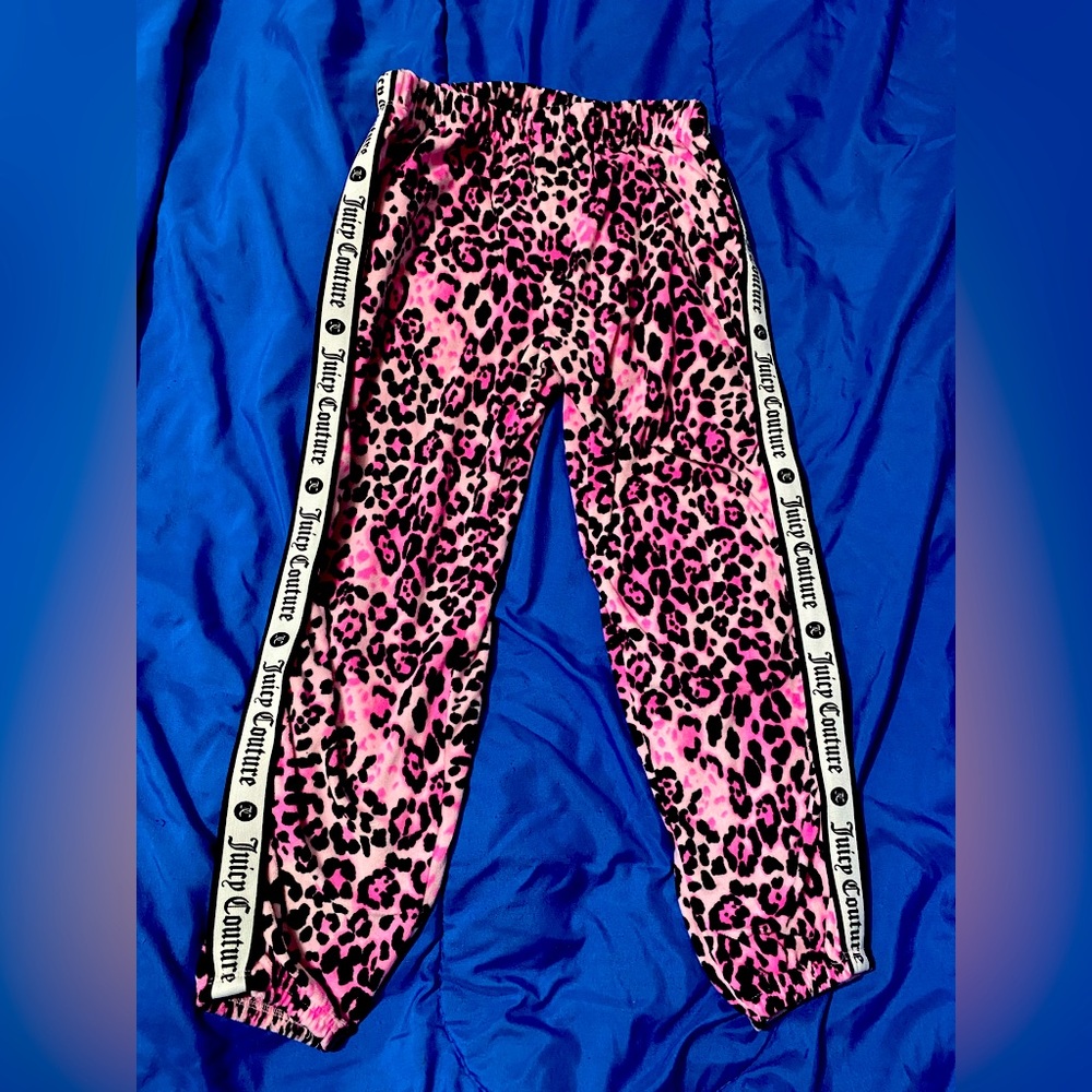 Juicy Couture Joggers Pink Cheetah Size 6/6X